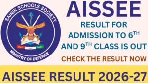 AISSEE RESULT 2026-27